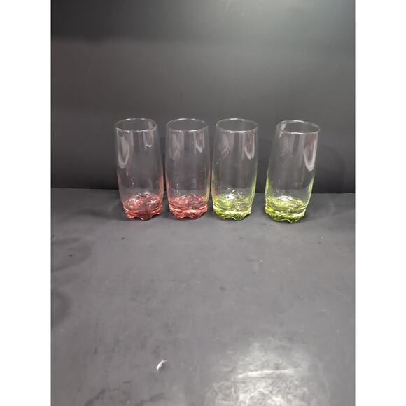 Vibrant Splash Highball Glasses, Set of 4, Drinkware, Red & Green Glass, 5.5" H - Picture 3 of 9